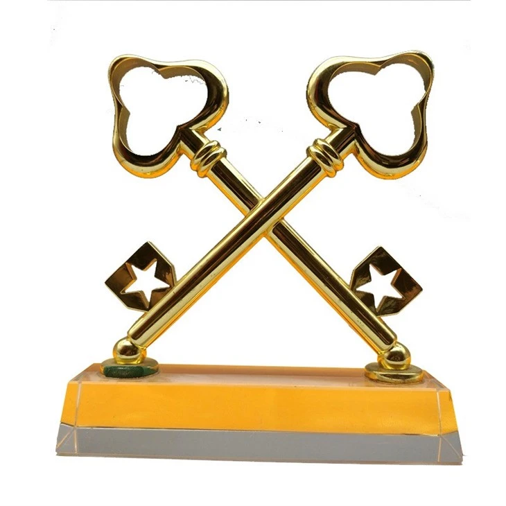 Golden Key Engraved Metal Award