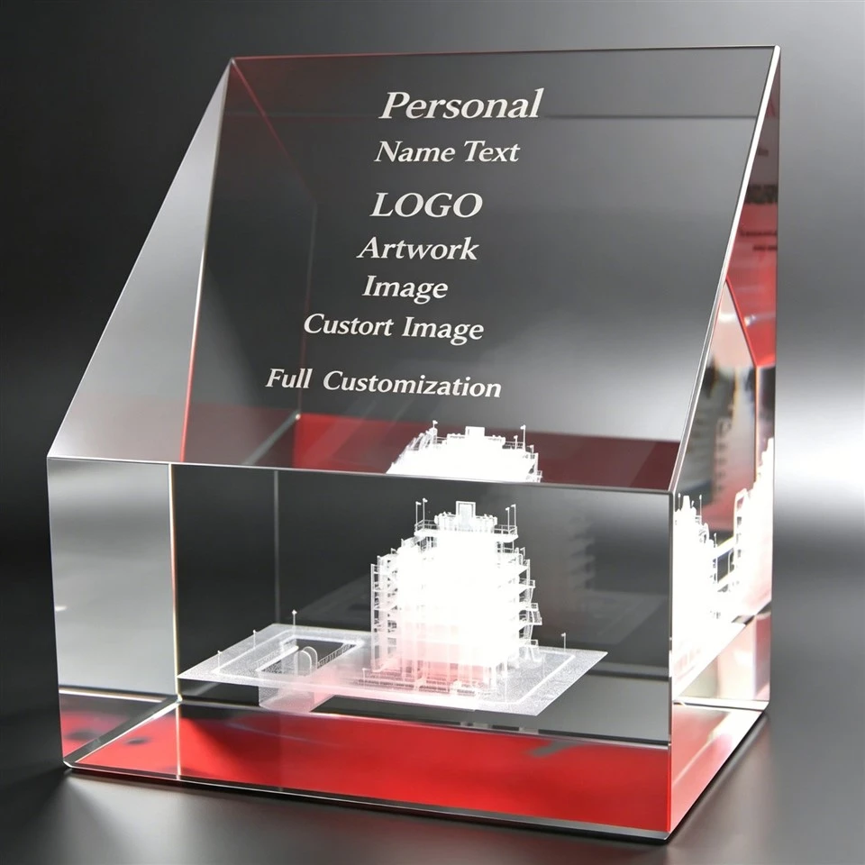 Laser Engraved Construction Crystal Award price