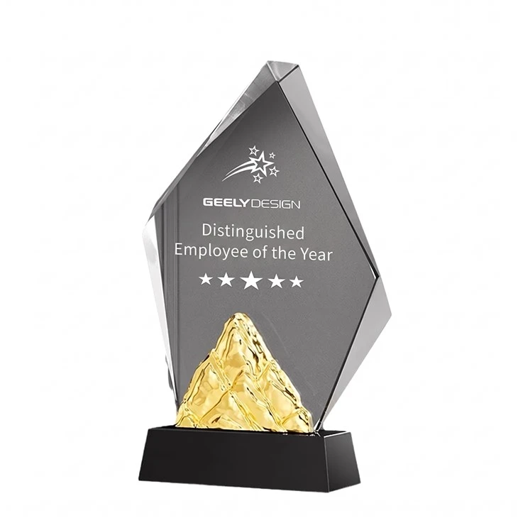 Personalized Employee Crystal Recognition Trophy