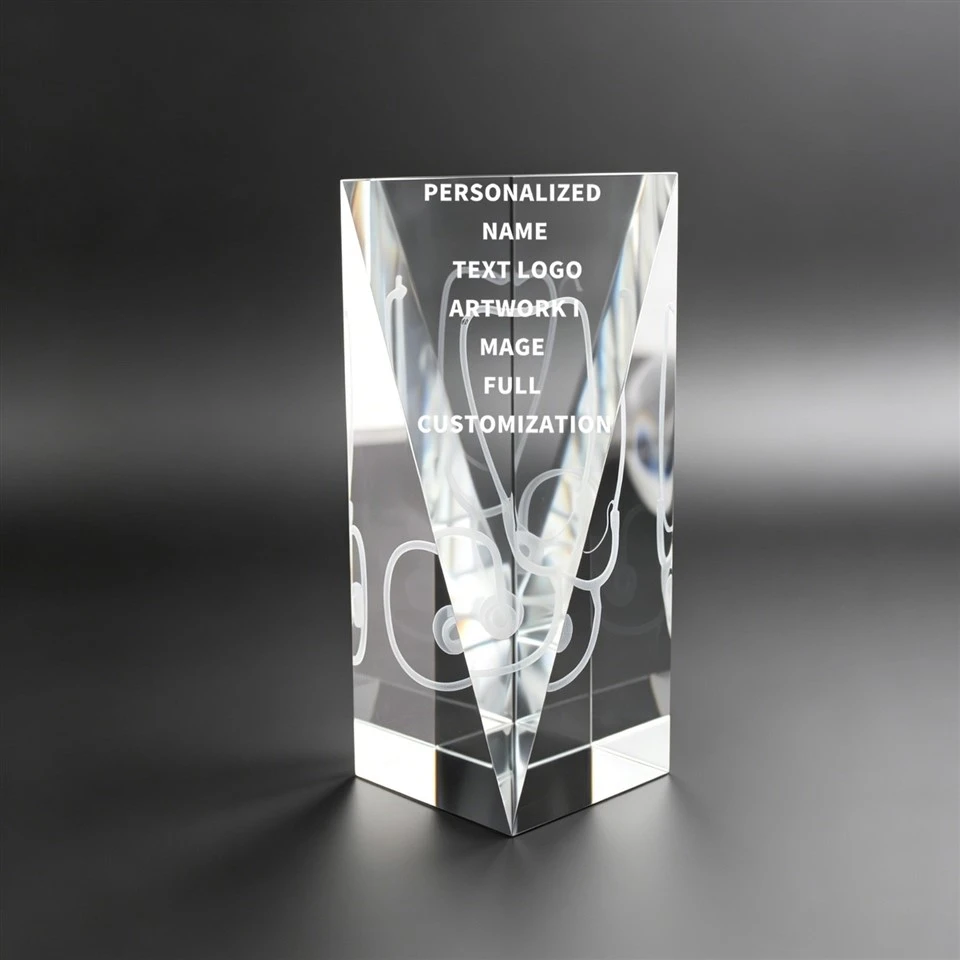 Personalized Crystal Stethoscope Trophy Medical Award suppliers