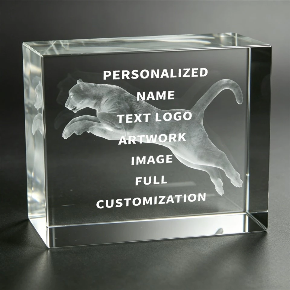 Personalized Laser Etched Crystal Cube factory