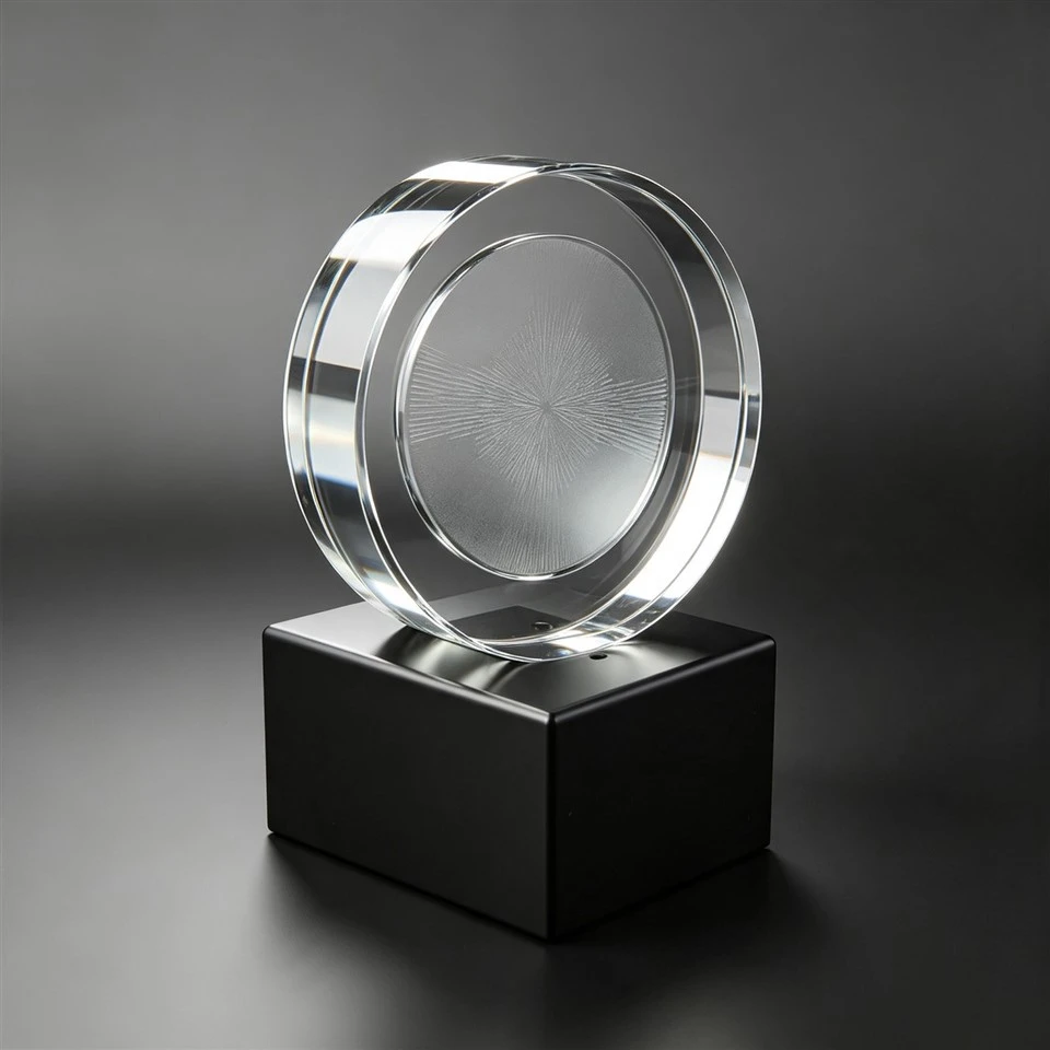 Round Ring Black Light Base Crystal Plaque best
